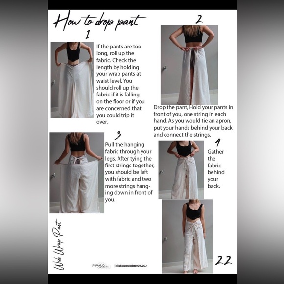 NEW Thai Sabi Wrap Pants. Blue Multi Color - Picture 3 of 5